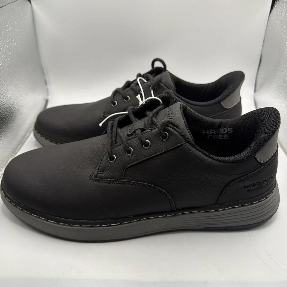 Skechers‎ hands-free swift Fit men's Slip On Black No Bending Shoe. Size 8.5 New